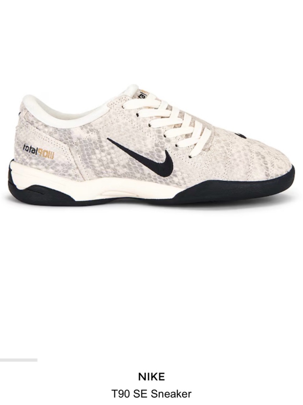Nike T90 SE Low-Top Sneaker in White and Black